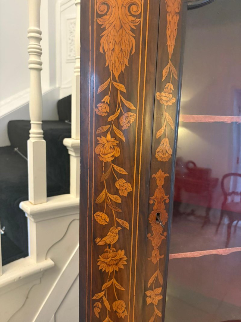 Antique 19th Century Quality Dutch Marquetry Corner Cabinet